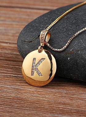 Top Quality Women Girls Initial Letter Necklace Gold 26 Lett