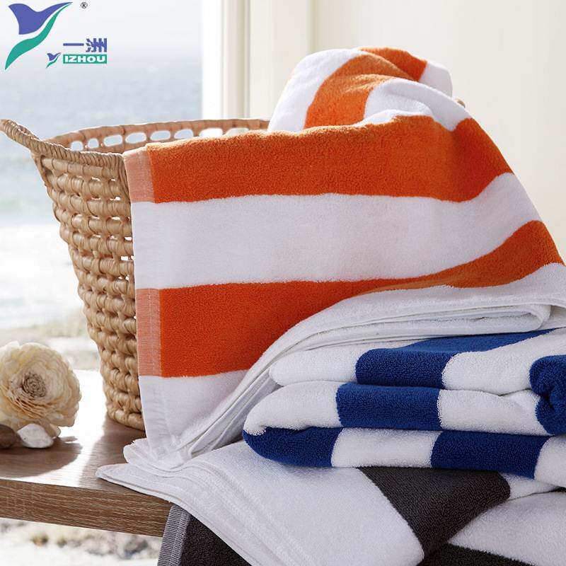 cotton Chromatic stripe towel beach towel towels 彩条纹浴巾