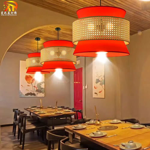 新中式宋代美学火锅店餐饮吊灯