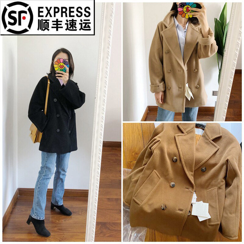 101801短款GUINEA羊毛羊绒大衣