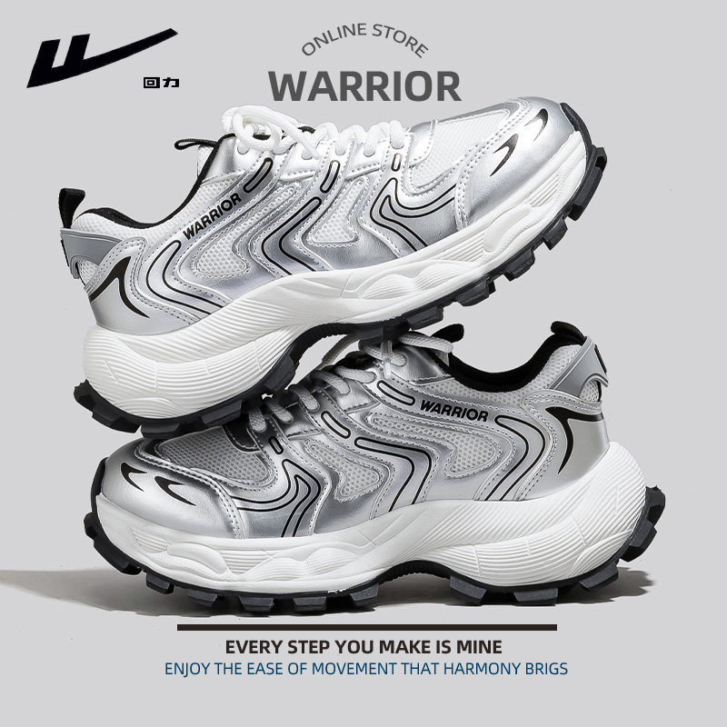 回力厚底老爹鞋女款2026新款夏季透气小白鞋子女鞋薄款增高运动鞋