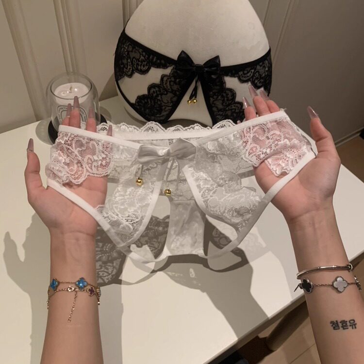 蝴蝶结蕾丝女士抑菌低腰三角内裤