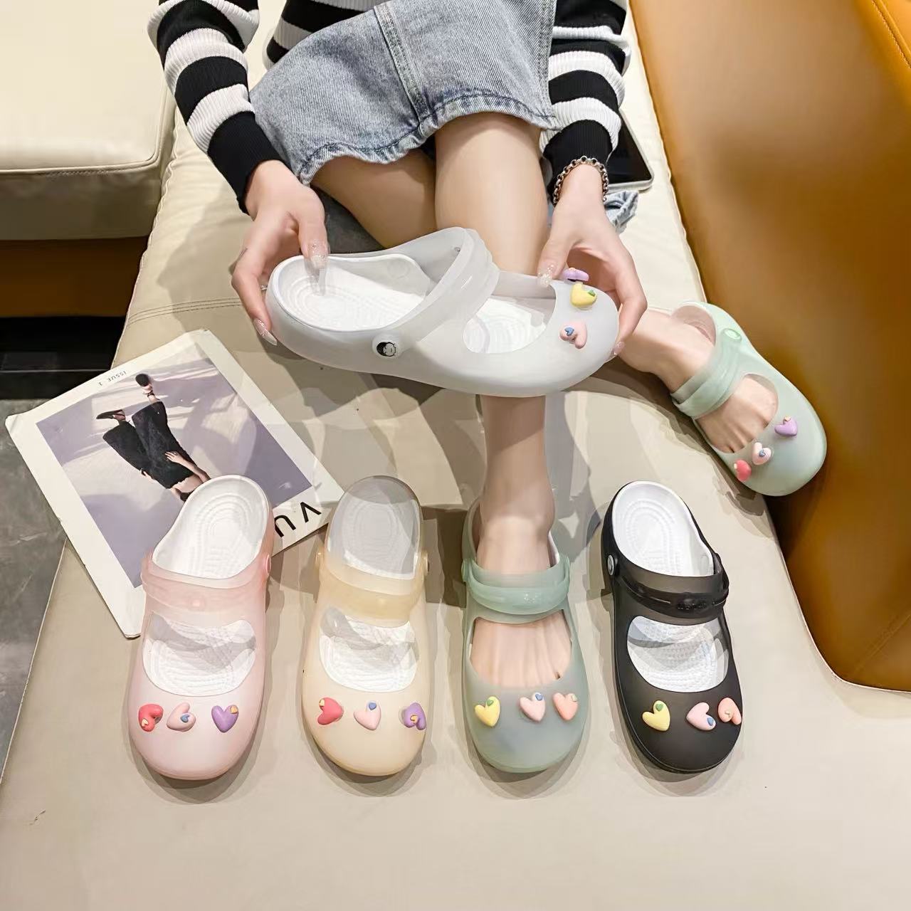 2026新款包头果冻凉鞋女|甜美