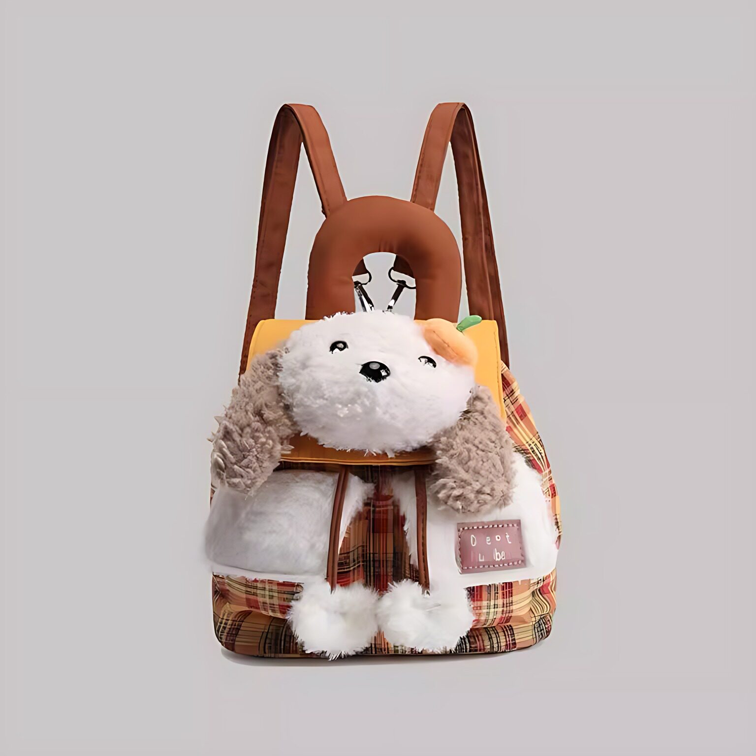 新款少女心可爱双肩包毛绒小狗背包女学生百搭通勤小书包生日礼物