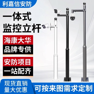 监控立杆2米3米3.5米4米摄像头枪机球机支架室外小区监控立柱