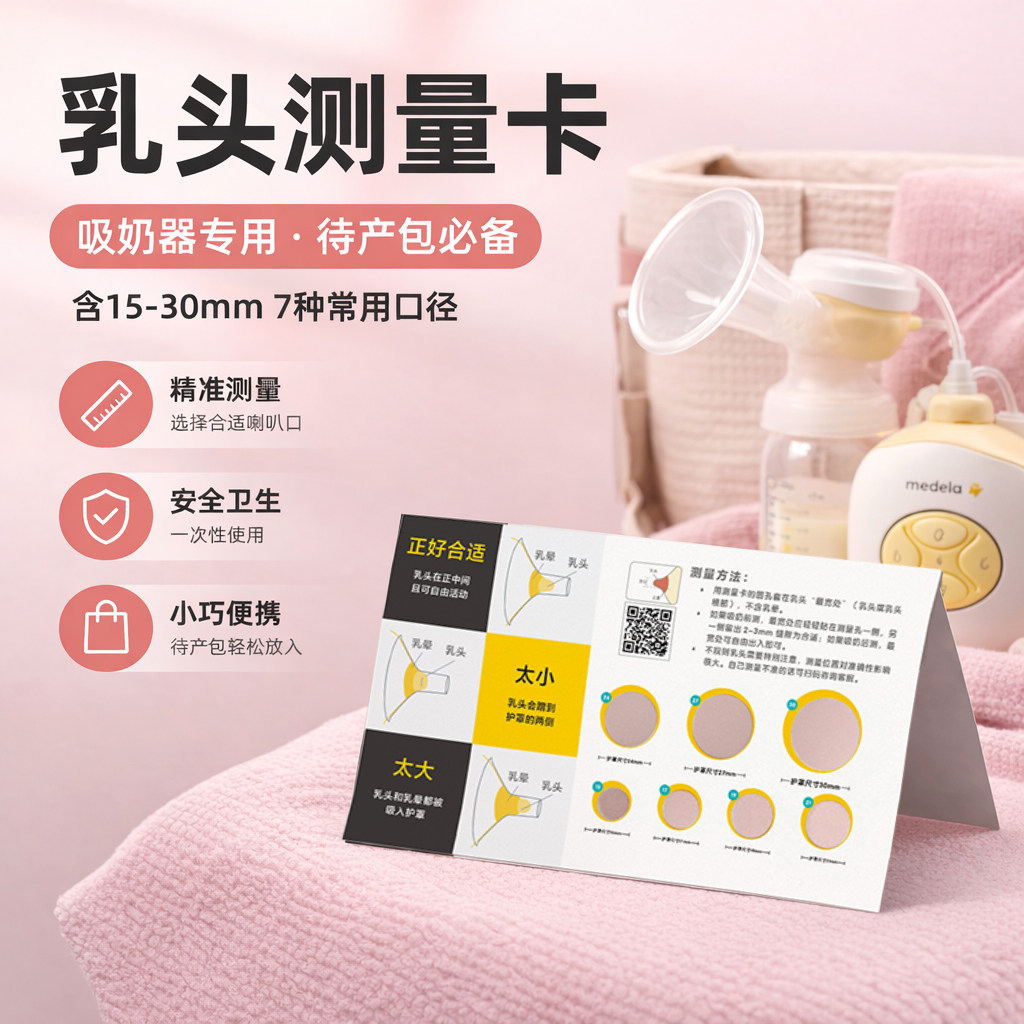 乳头尺寸专用测量卡喇叭口美德乐吸奶器皲裂心韵享韵致韵租赁出租