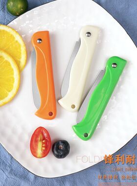 家用不锈钢折叠水果刀瓜果削皮器便携随身刮皮刀多功能宿舍用小刀