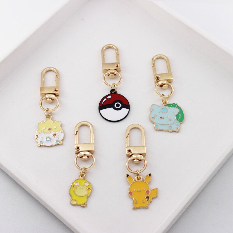 KIMON POKEMON  KEYCHAIN POKE BALL AIRPODS ALLOY PENDANT BAG GIFT BOX CHARM
