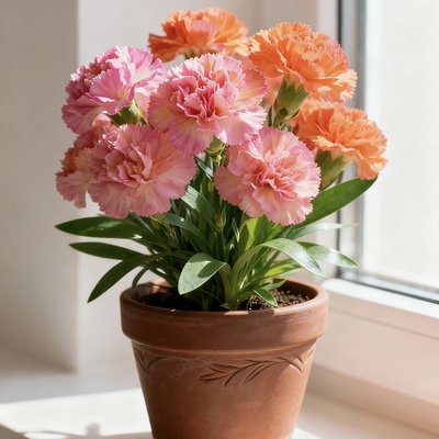 康乃馨盆栽带花苞四季好养开花重瓣大花花苗室内花卉绿植物