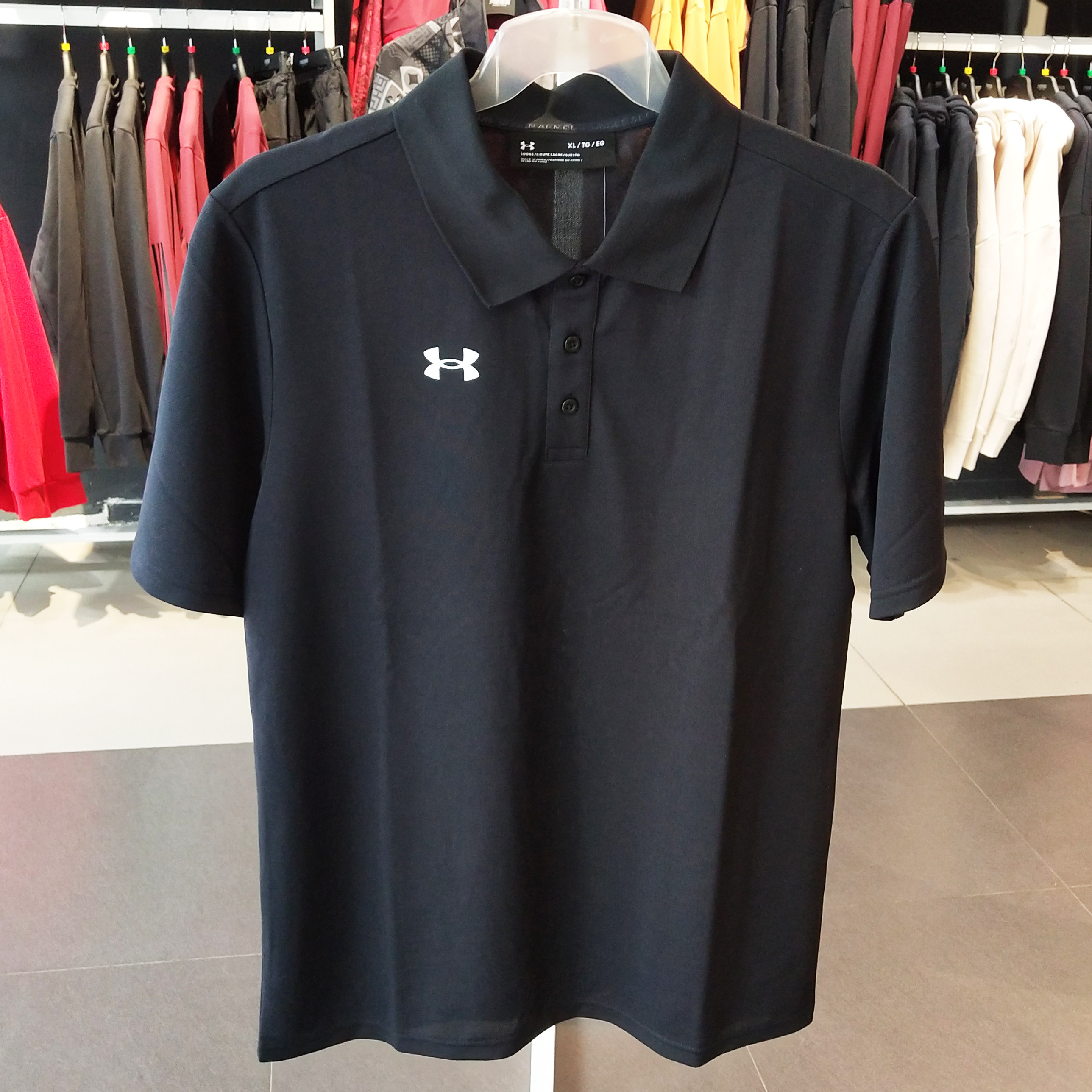 安德玛UA短袖男春夏POLO衫健身训练跑步透气运动翻领T恤21500537