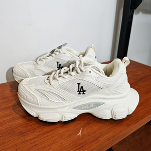 3ASHW055N NY复古厚底增高情侣运动休闲鞋 MLB男女老爹鞋 25秋冬新款