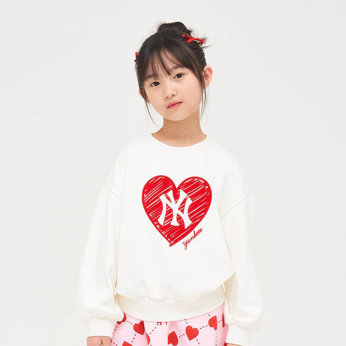 MLB儿童NY卫衣男女童圆领套头衫