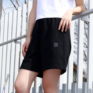 3ASPB0163 NY小标宽松针织情侣运动五分裤 MLB短裤 男女26春夏新款