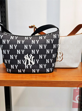 MLB包包25新款NY满印老花男女腋下包情侣时尚单肩手提包3ABQM015N