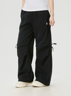 MLB女子长裤26春夏新款NY小标凉感宽松运动防泼水阔腿裤3FWPB0263