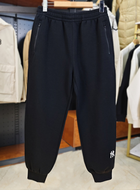 MLB裤子男女同款NY小标情侣休闲长裤针织束脚卫裤运动裤3APTB0444