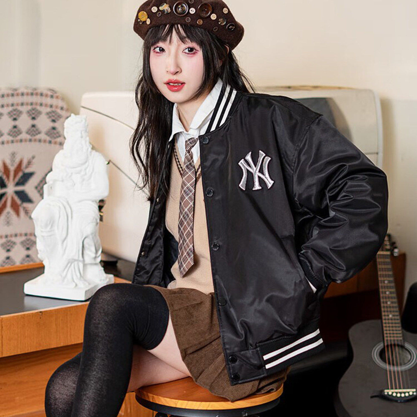 MLB2024新年龙年上衣外套男女装款夹克运动服新款棒球服3AJPQ0141