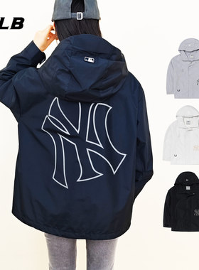 MLB冲锋衣25秋冬新款男女NY大标GORE TEX防水夹克外套3AWJB9154