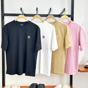 MLB短袖25新款男女NY小标情侣半袖休闲圆领纯棉运动T恤3ATSB0253