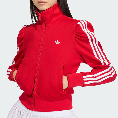 阿迪达斯女子条纹夹克外套