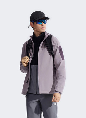 TheNorthFace北面男子软壳衣26新款户外运动防泼水棋盘格外套8HE5