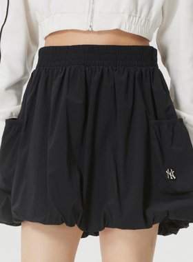 MLB短裙女26春夏款NY小标学院风花苞裙裤运动休闲半身裙3FSKB0763