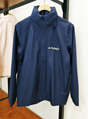 adidas阿迪达斯25秋冬新款男子户外防风防水运动夹克外套JY0477