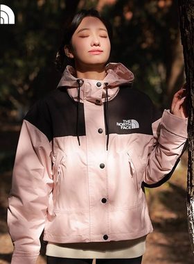 TheNorthFace北面女ReignOn高腰短款防水冲锋衣连帽夹克外套8DGK