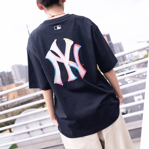 MLB凉感短袖男女NY手绘大标T恤