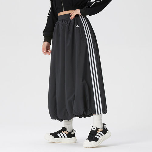adidas三叶草女运动花苞半身裙