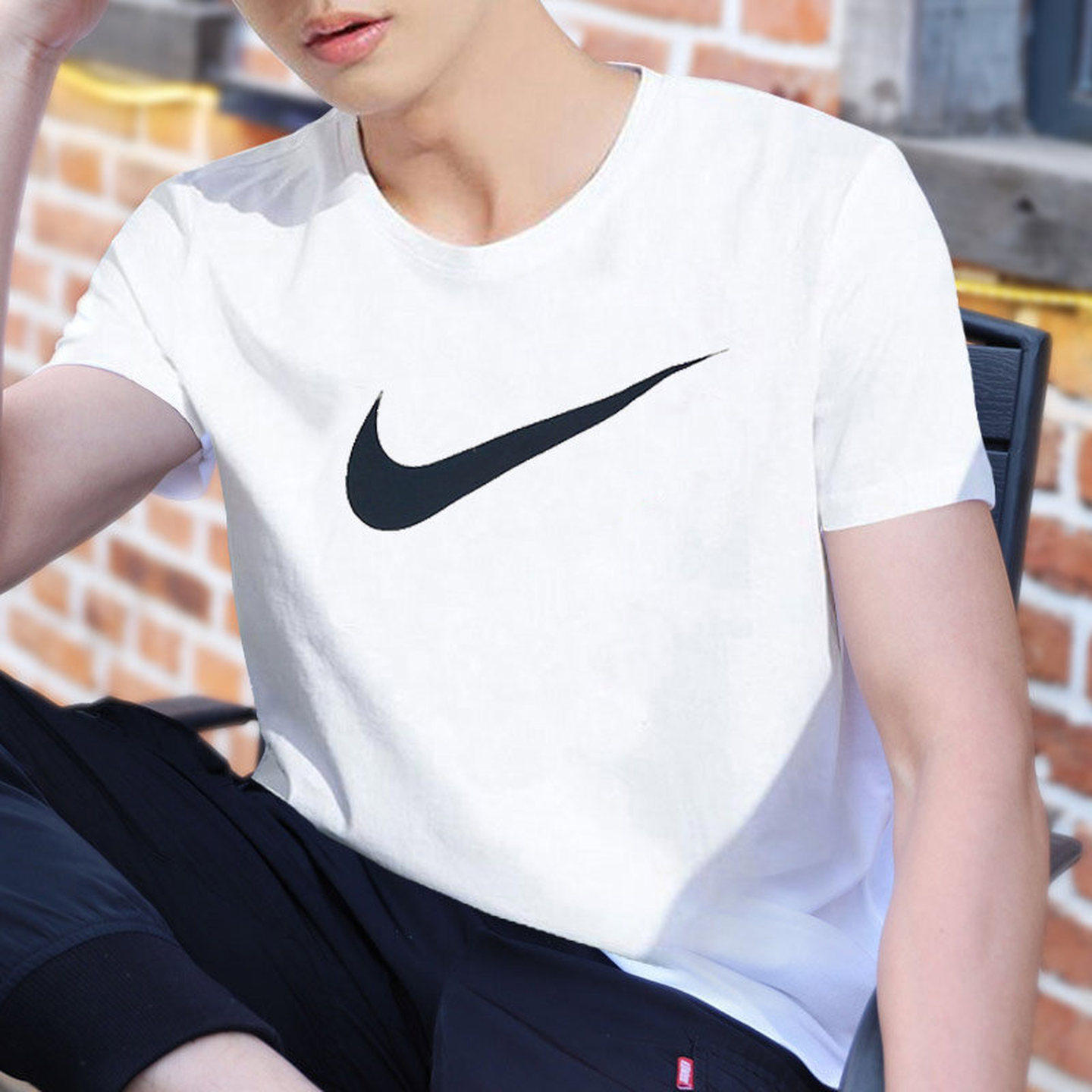 Nike耐克短袖男女装情侣2024夏季新款纯棉休闲运动半袖T恤 DC5095