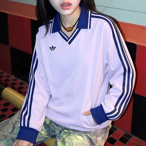 阿迪达斯女POLO长袖运动休闲T恤