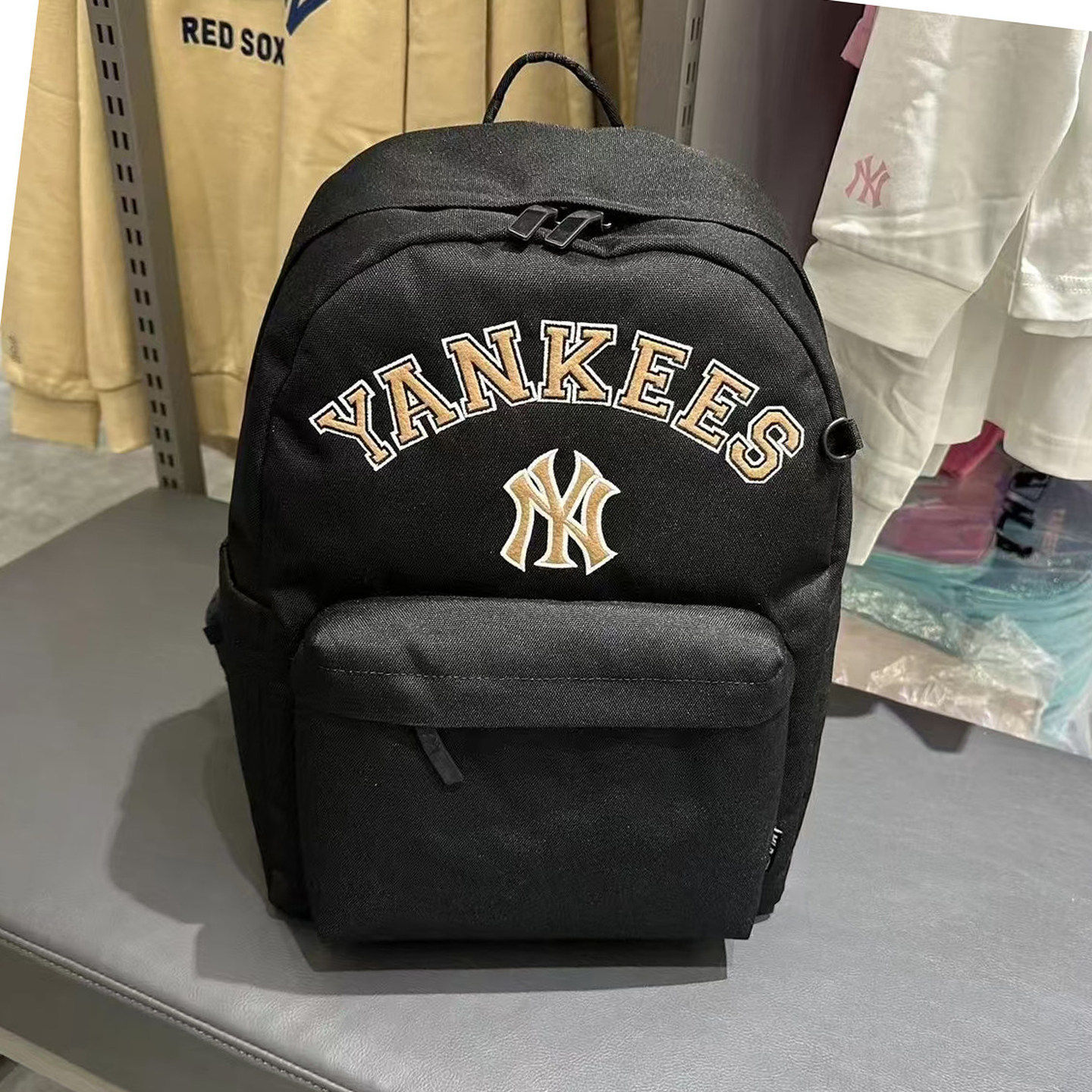 MLB儿童书包NY刺绣简约队标男童女童旅行收纳双肩背包7ABKBV23N