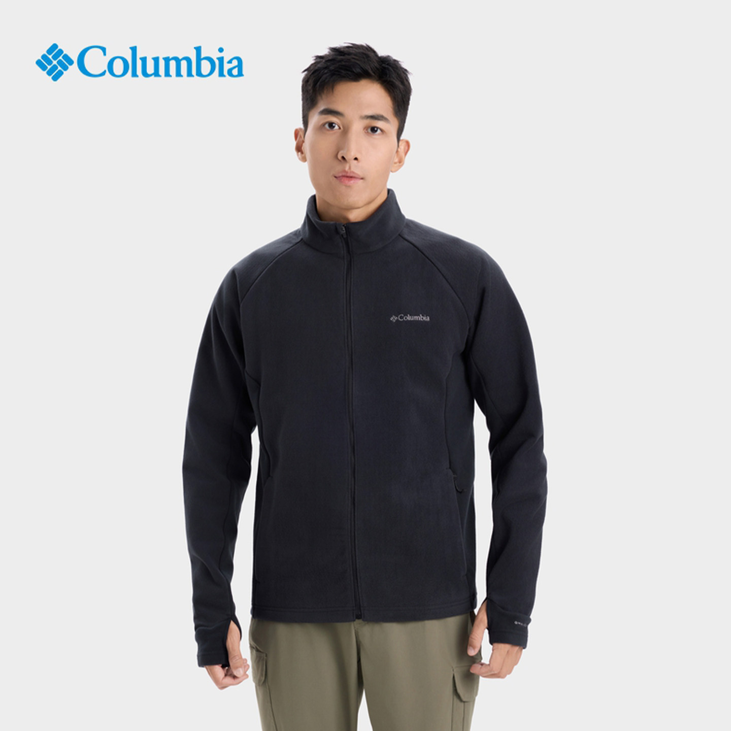 哥伦比亚户外热能立领抓绒衣外套