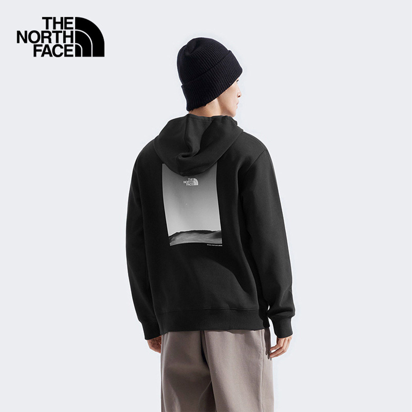 TheNorthFace北面李昀锐同款卫衣男新款印花针织运动套头衫8F0Q