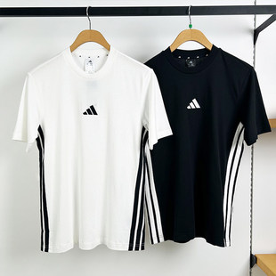 adidas阿迪达斯春夏款男子运动健身训练运动透气短袖T恤JY8564
