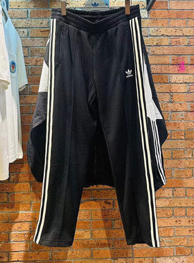 Adidas阿迪达斯三叶草运动裤男女春夏透气休闲修身针织长裤JX2816