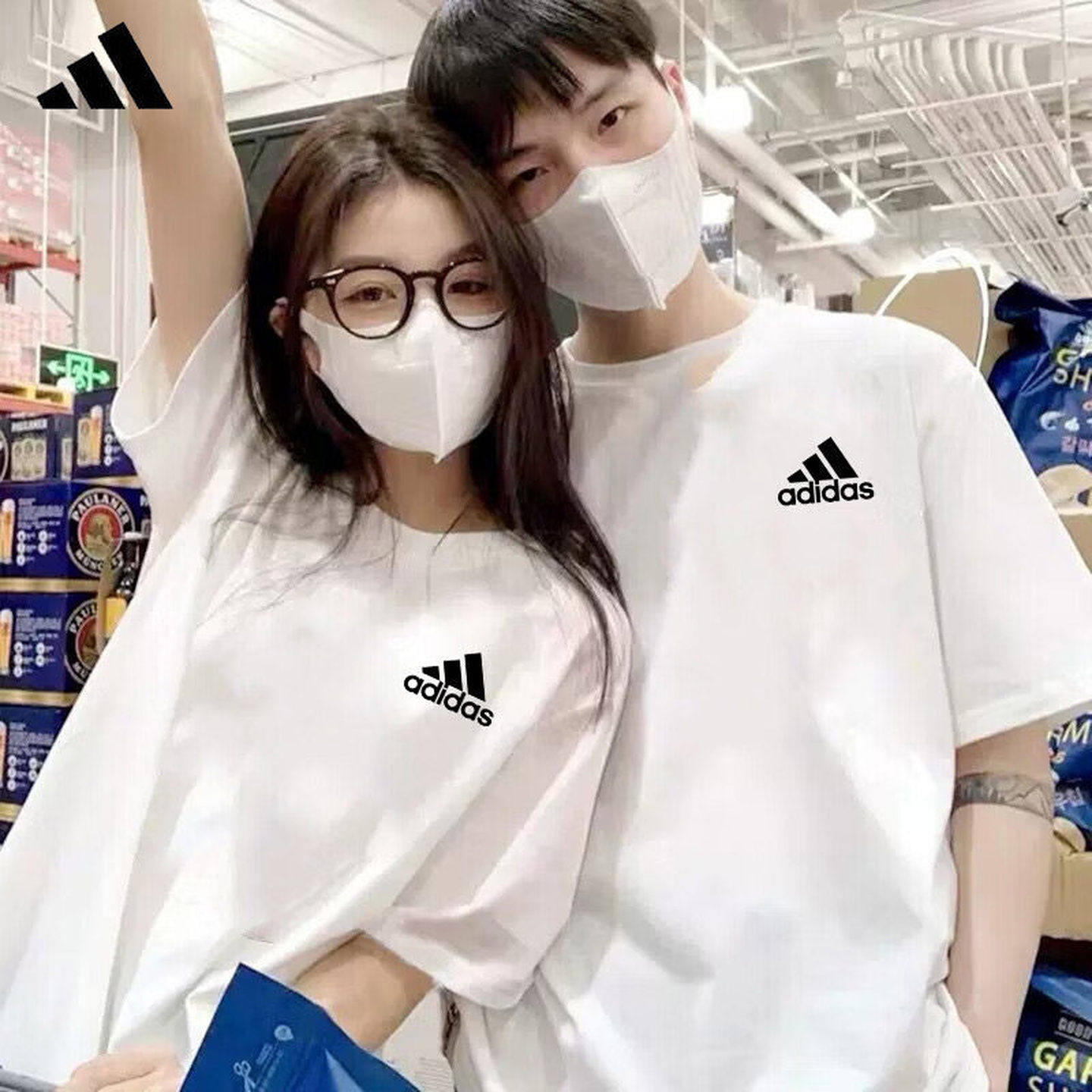 Adidas阿迪达斯短袖男女同款纯棉透气圆领休闲运动T恤IC9286 9282,运动服/休闲服装,运动T恤,淘宝优惠券,粉丝福利购,淘宝优惠卷