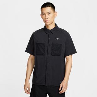 NIKE 耐克男子户外运动防晒衬衫 跑步速干越野短袖 新款 HV2165 秋季