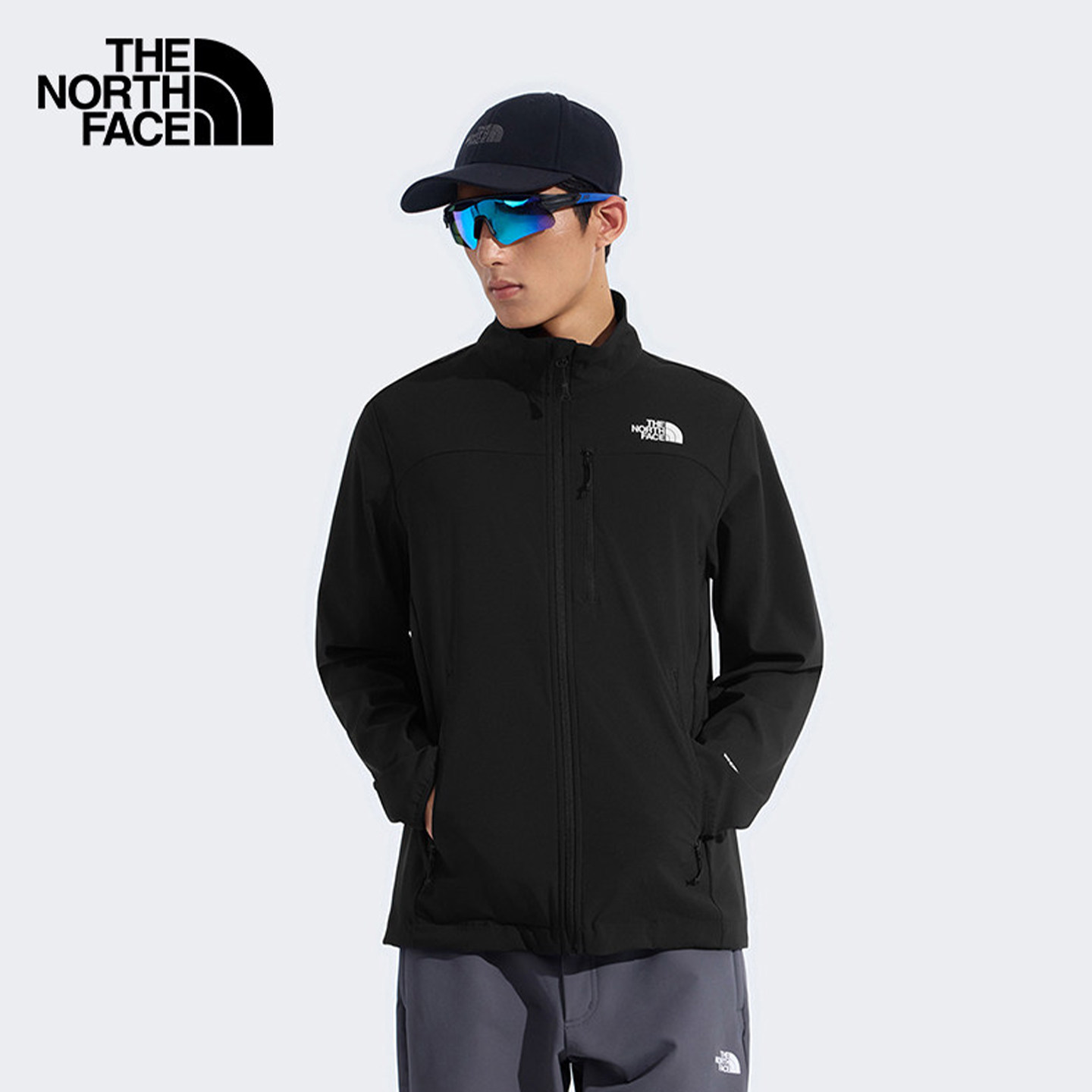 TheNorthFace北面夹克男士26春夏新款户外休闲立领软壳衣外套8GVQ