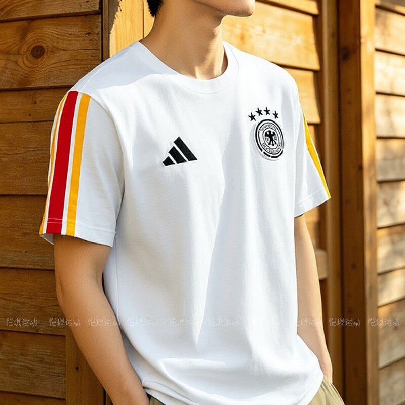 阿迪达斯男子DFB运动纯棉短袖T恤