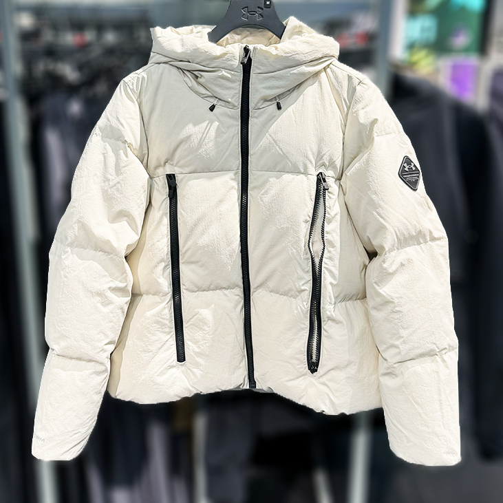 安德玛UA秋冬女短款鸭绒羽绒服