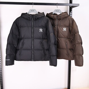 MLB张凌赫同款 情侣羽绒服25秋冬男女NY防泼水鹅绒连帽3ADJB4056