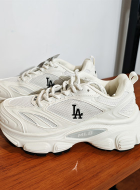 MLB男女老爹鞋25秋冬新款NY复古厚底增高情侣运动休闲鞋3ASHW055N