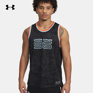 安德玛UA男子Zone T恤运动篮球背心6000369 Pro速干网眼透气无袖