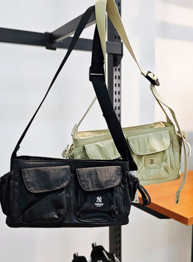 25新款MLB男女通用NY复古多口袋单肩包可调节斜挎包 3ACRB035N