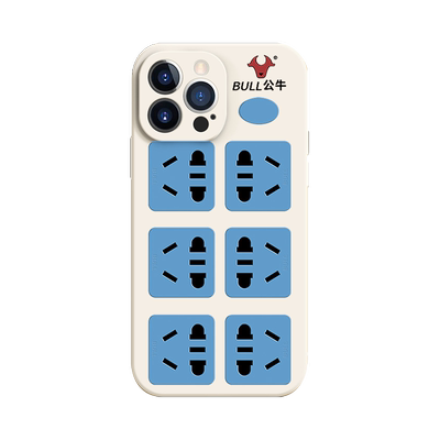 适用iQOO硅胶搞怪公牛插座手机壳