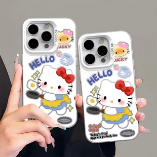 vivo煎蛋HelloKitty手机壳OPPO可爱iQOO13少女Reno12Pro心hello凯蒂Kitty猫KT女s20小众x200甜妹11适用neo10+