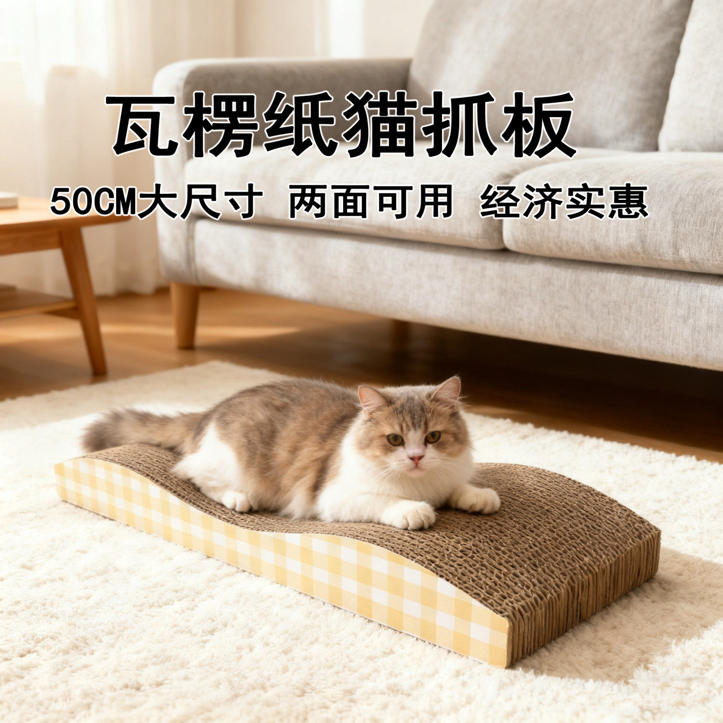 猫抓板猫窝耐抓耐磨长方形瓦楞纸大号磨爪板幼猫猫咪用品猫玩具,宠物/宠物食品及用品,猫抓板,淘宝优惠券,粉丝福利购,淘宝优惠卷
