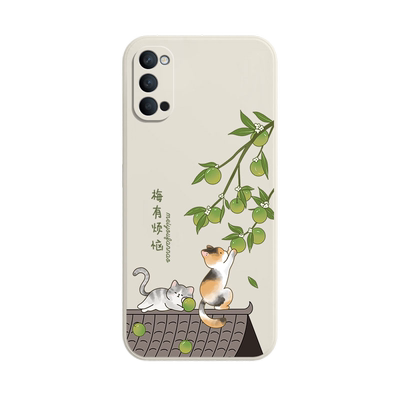 oppoReno4硅胶卡通文字手机壳